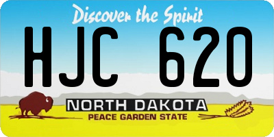 ND license plate HJC620