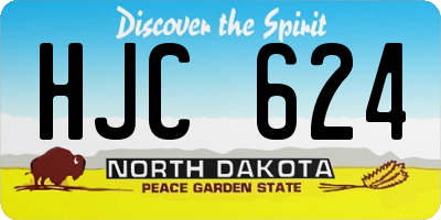 ND license plate HJC624