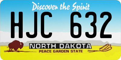 ND license plate HJC632