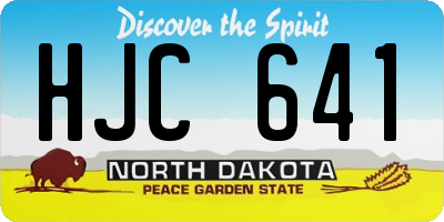 ND license plate HJC641