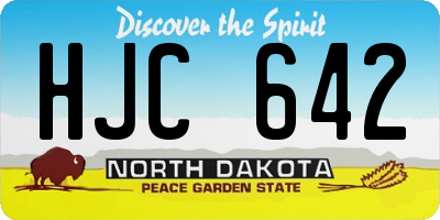 ND license plate HJC642