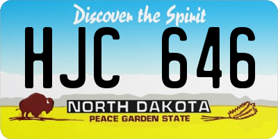 ND license plate HJC646