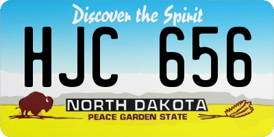 ND license plate HJC656