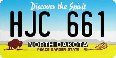 ND license plate HJC661