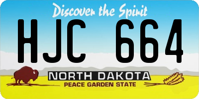 ND license plate HJC664