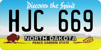 ND license plate HJC669