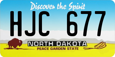 ND license plate HJC677