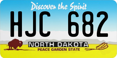 ND license plate HJC682