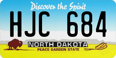 ND license plate HJC684