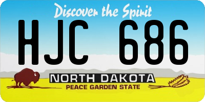 ND license plate HJC686