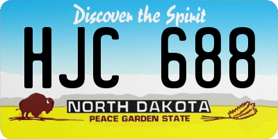 ND license plate HJC688