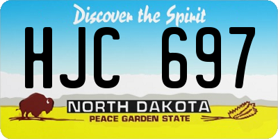 ND license plate HJC697