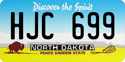 ND license plate HJC699