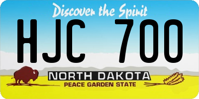 ND license plate HJC700