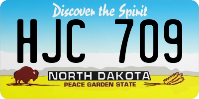 ND license plate HJC709