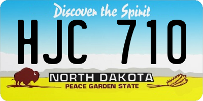 ND license plate HJC710