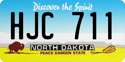 ND license plate HJC711