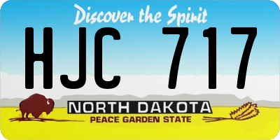 ND license plate HJC717