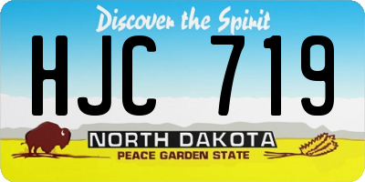 ND license plate HJC719