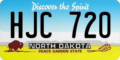 ND license plate HJC720