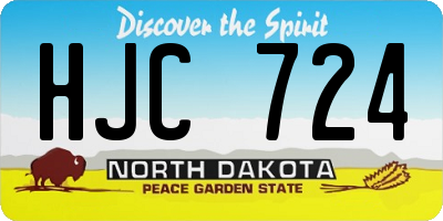 ND license plate HJC724