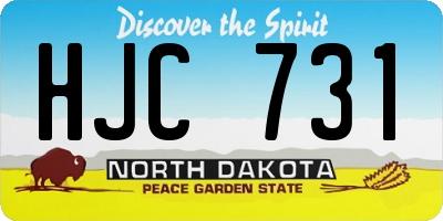 ND license plate HJC731