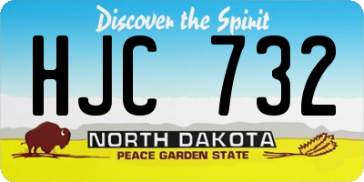 ND license plate HJC732