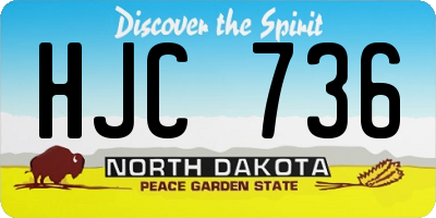 ND license plate HJC736