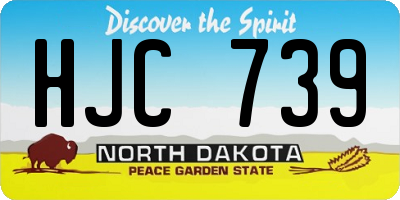 ND license plate HJC739