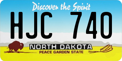 ND license plate HJC740