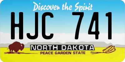 ND license plate HJC741