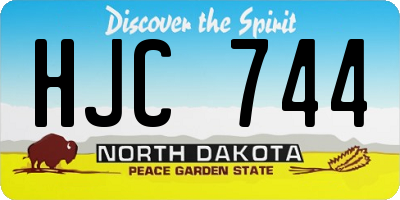 ND license plate HJC744