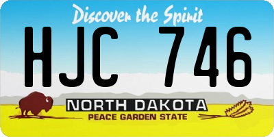 ND license plate HJC746