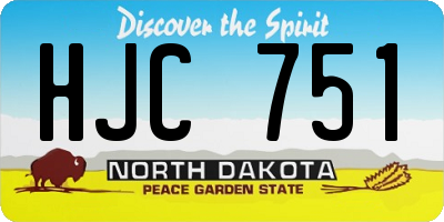 ND license plate HJC751