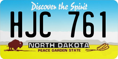 ND license plate HJC761