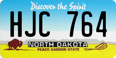 ND license plate HJC764