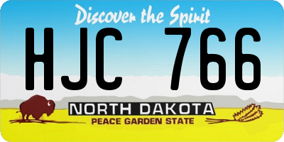 ND license plate HJC766