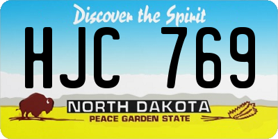 ND license plate HJC769