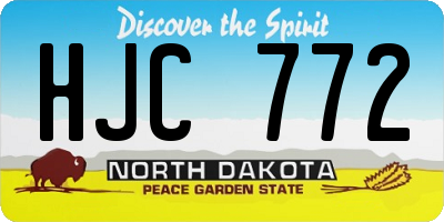ND license plate HJC772
