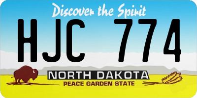 ND license plate HJC774