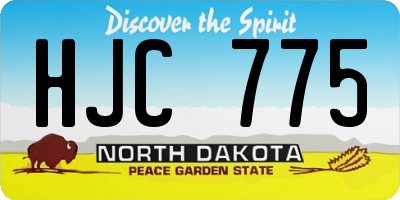 ND license plate HJC775