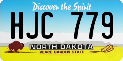 ND license plate HJC779