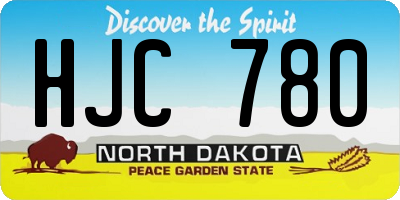 ND license plate HJC780