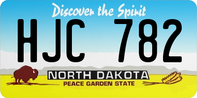 ND license plate HJC782