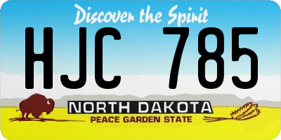 ND license plate HJC785