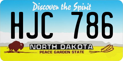 ND license plate HJC786