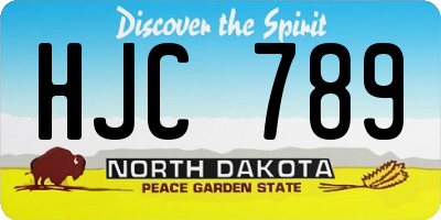 ND license plate HJC789