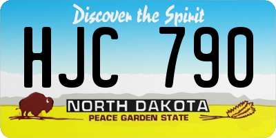 ND license plate HJC790