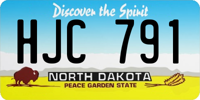 ND license plate HJC791