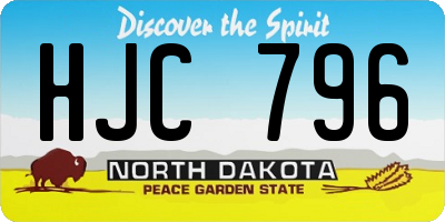 ND license plate HJC796